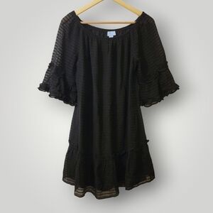 CeCe Black Ruffle Dress - Small